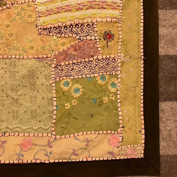 Beaded Sari Patchwork Tapestry - Picture 7 of 9
